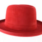 Biltmore Golden Pheasant Mens Red Vintage Homburg W/ Feather 6 7/8 55cm