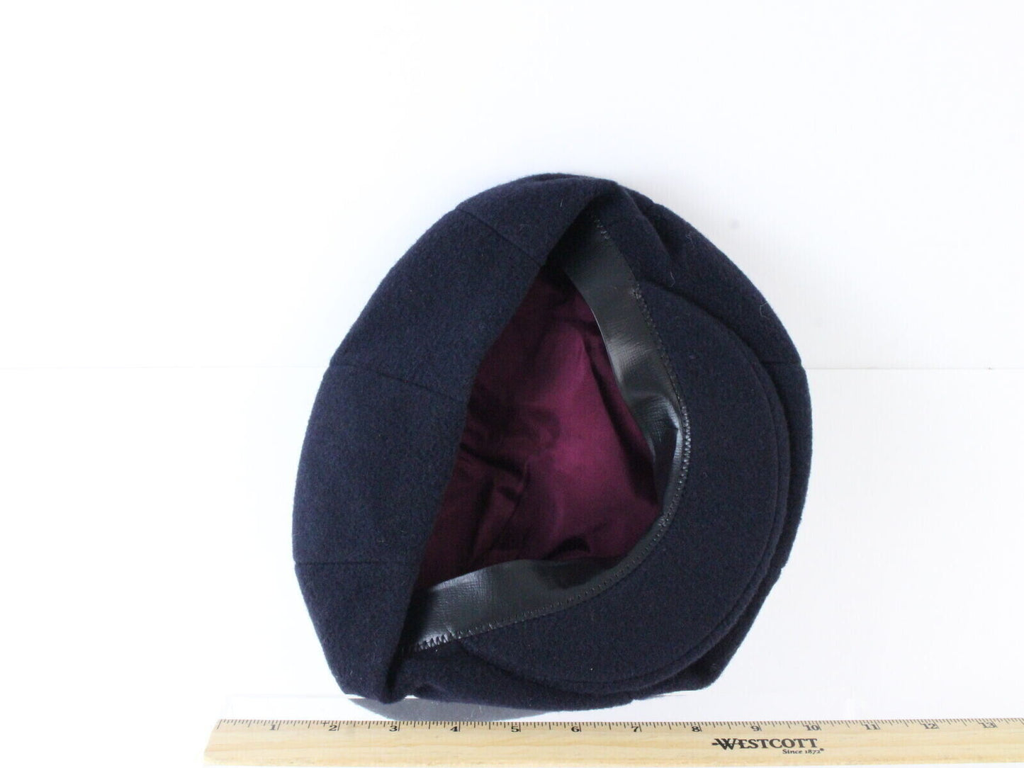 Ivy Cap Mens Navy Newsboy Style Blue Felt Cap 7 56cm