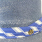 Biltmore Mens Como Blue Straw Western Hat W/ Blue And White Band S/M