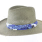 Biltmore Mens Moss Green Straw Cowboy Hat W/ Blue And White Band S/M