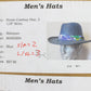 Biltmore Mens Como Blue Straw Hat W/ Purple And Green Band S/M