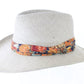 Biltmore Mens Stone Tan Straw Western Hat W/ Fall Leaves Band S/M