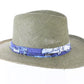 Biltmore Mens Moss Green Straw Cowboy Hat W/ Blue And White Band S/M