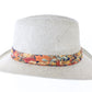 Biltmore Mens Stone Tan Straw Western Hat W/ Fall Leaves Band S/M