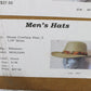 Biltmore Mens Stone Tan Straw Western Hat W/ Fall Leaves Band S/M