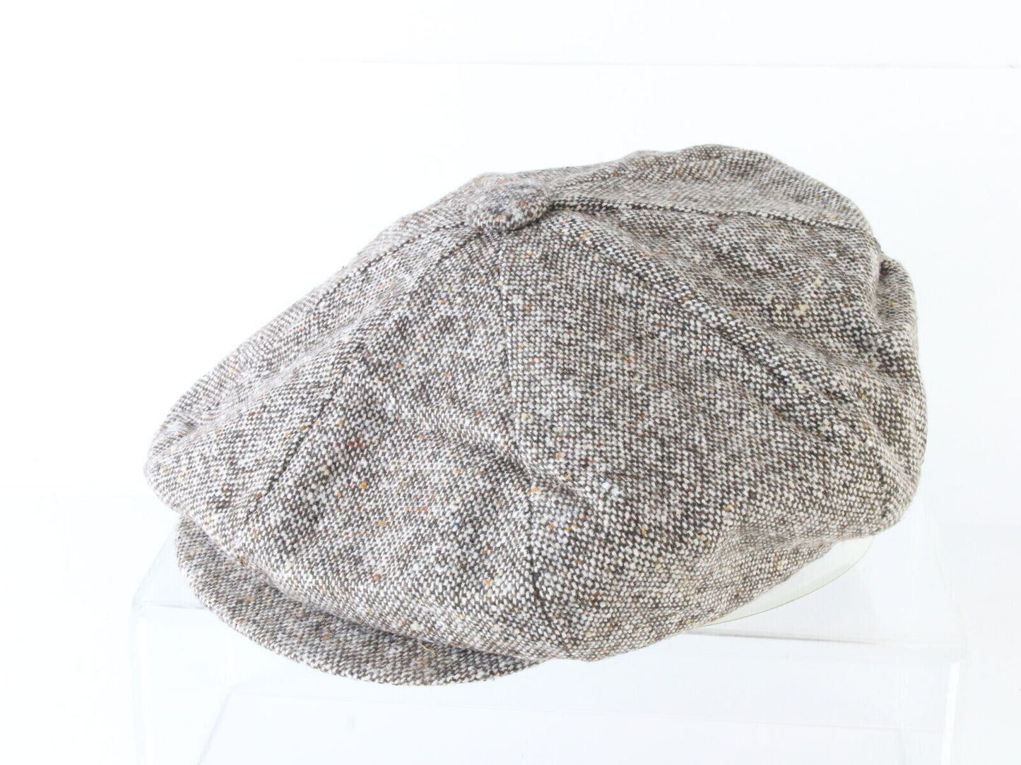 Bee Hats Mens Brown Tweed Irish Golf Cap Newsboy Hat One Size