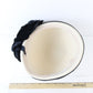 Joe Bill Miller Ladies White And Black Wool Felt Hat W/ Flowers 7 1/8 57cm