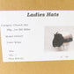 Joe Bill Miller Ladies White And Black Wool Felt Hat W/ Flowers 7 1/8 57cm