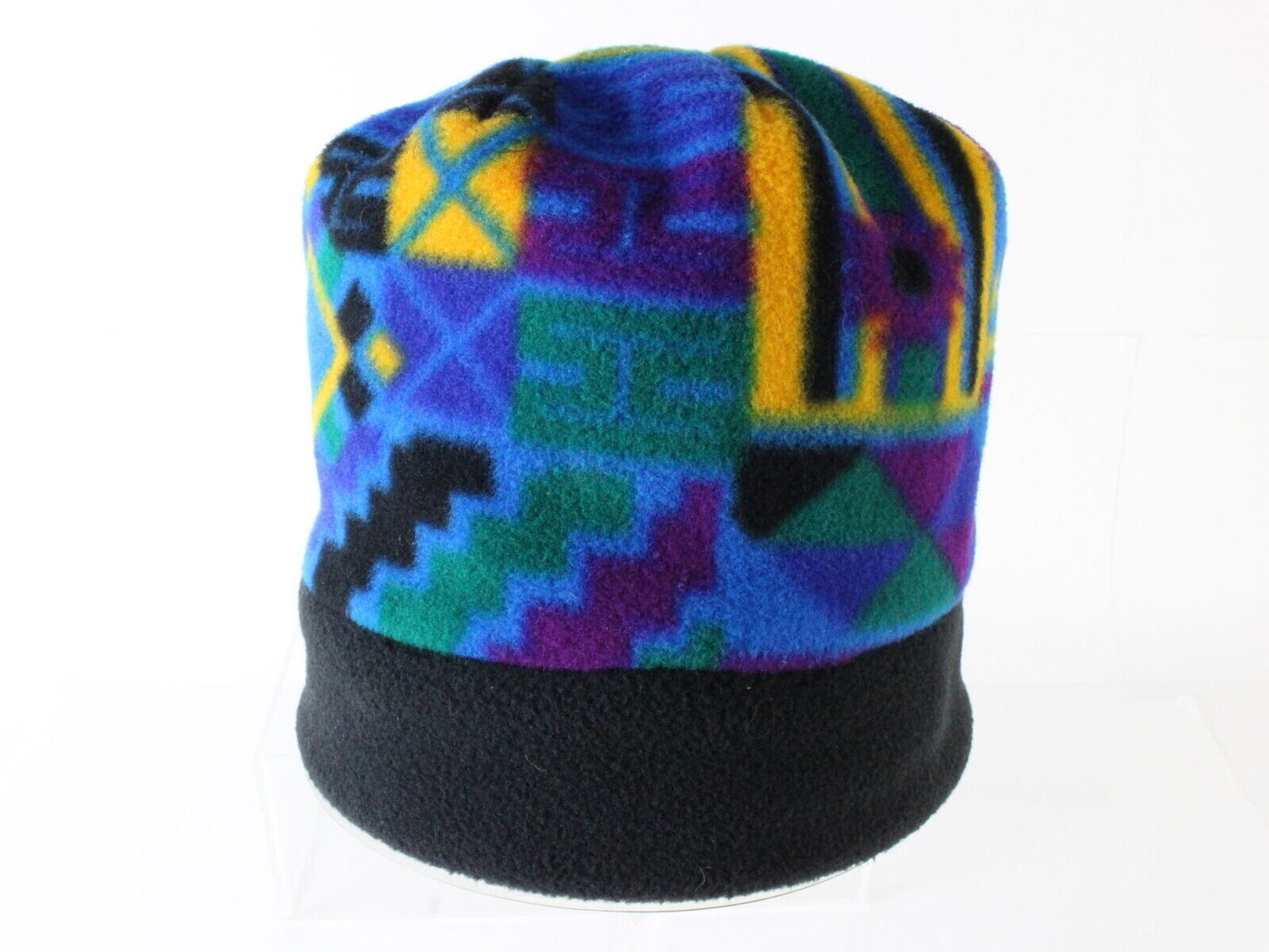 B WEAR Cap Co Mens Black Blue And Yellow Skull Cap