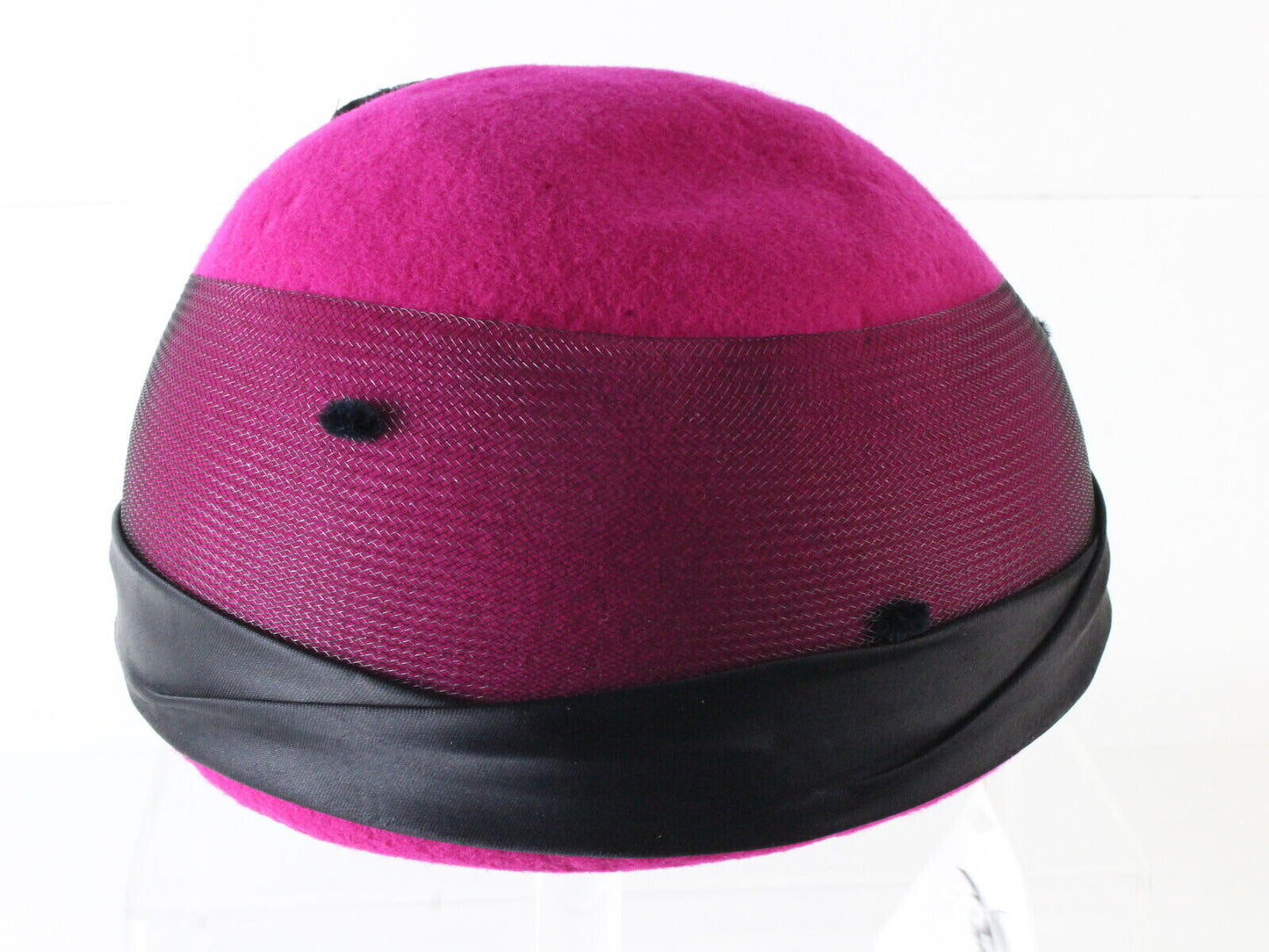 Joe Bill Miller Ladies Fuchsia And Black Ladies Wool Felt Hat 7 3/8 59cm