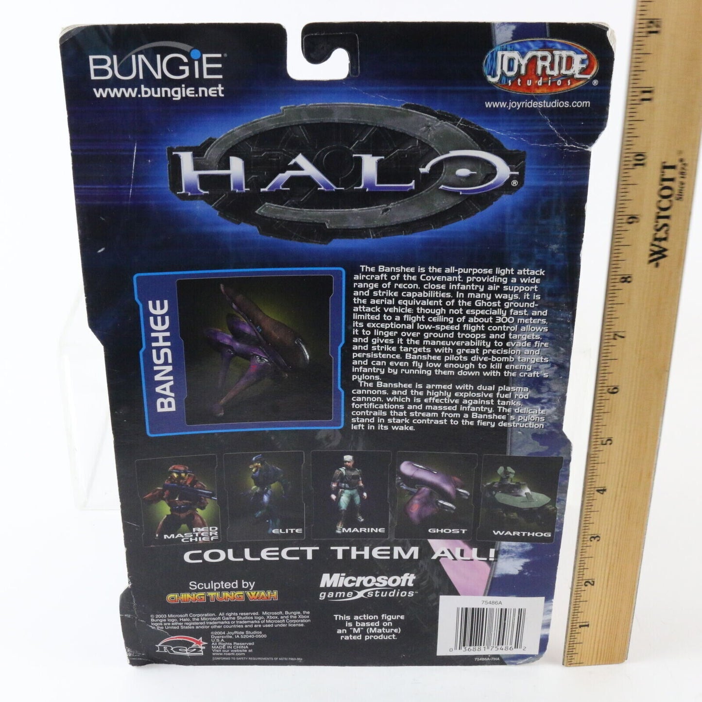 Halo Series 3 Joyride Bungie Covenant Banshee W/ Elite & Grunt 75486a