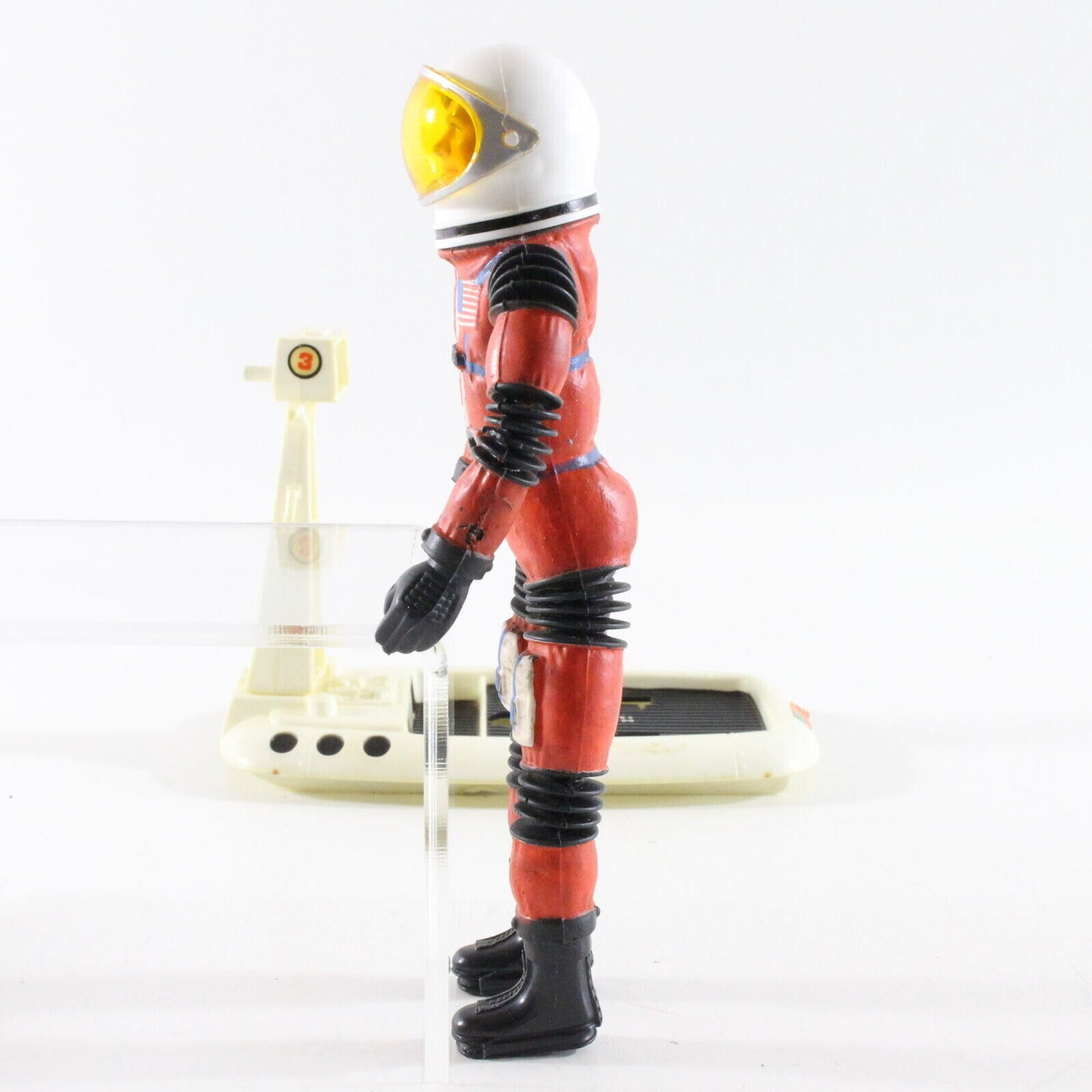 Major Matt Mason Spaceman SGT Storm Mattel Red Suit Figure W/ Space Sled