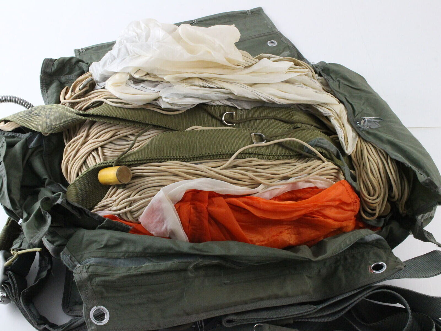 Vietnam Era Parachute Pack Harness W/ Straps & Parachute USAF USGI 1966 Jayval