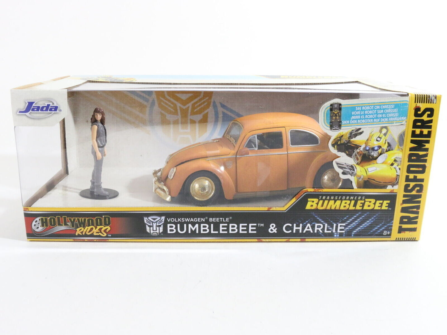 Bumblebee & Charlie VW Beetle Hollywood Rides Jada 1:24 Transformers Bumblebee