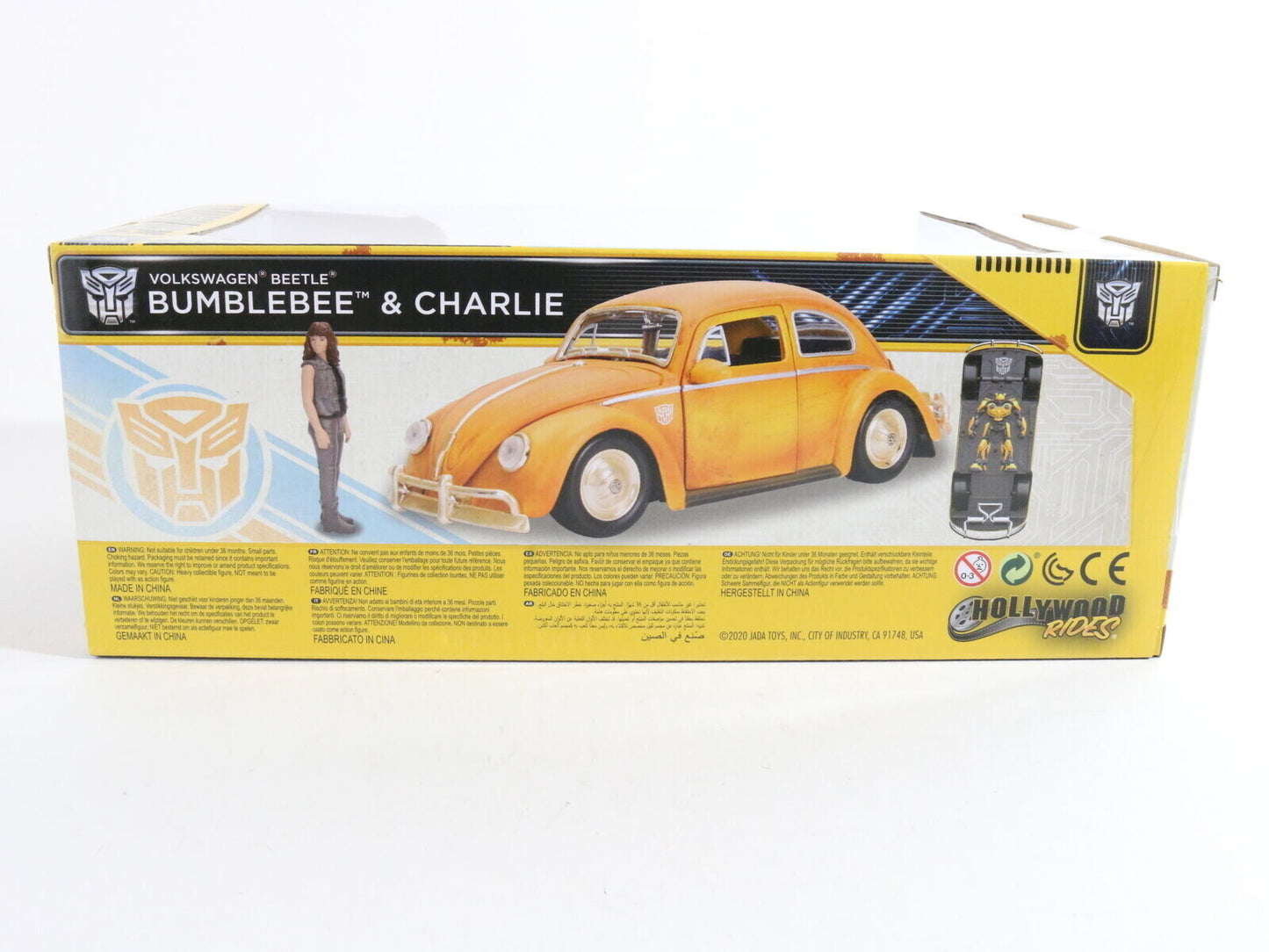 Bumblebee & Charlie VW Beetle Hollywood Rides Jada 1:24 Transformers Bumblebee