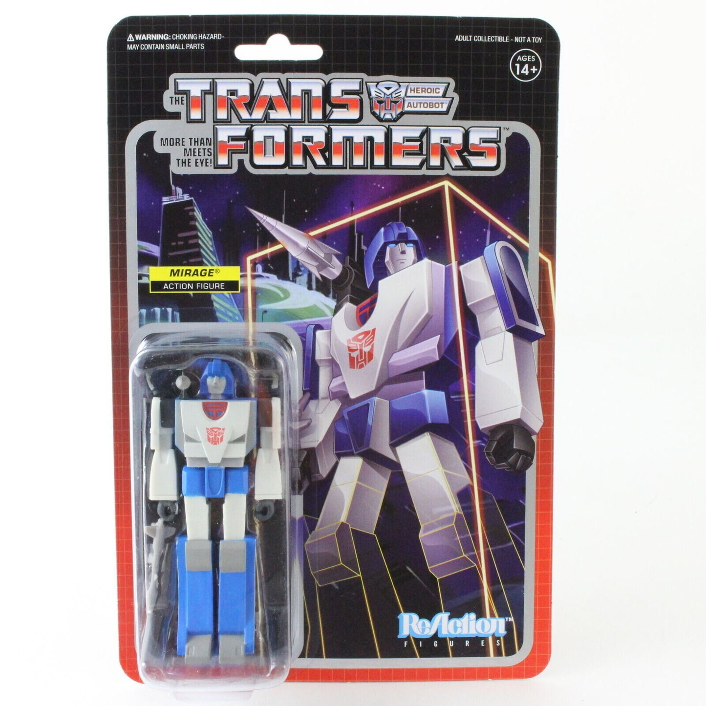 Mirage Heroic Autobot Transformers Super 7 Reaction 3.75" Action Figure