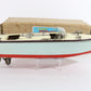 Vintage Blue Red & Yellow Wooden Battery Pleasure Speed Boat Japan 13��� & BOX