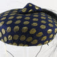 Sonni of California Ladies Fancy Royal Blue and Gold Wool Felt Hat 7 1/8 57cm