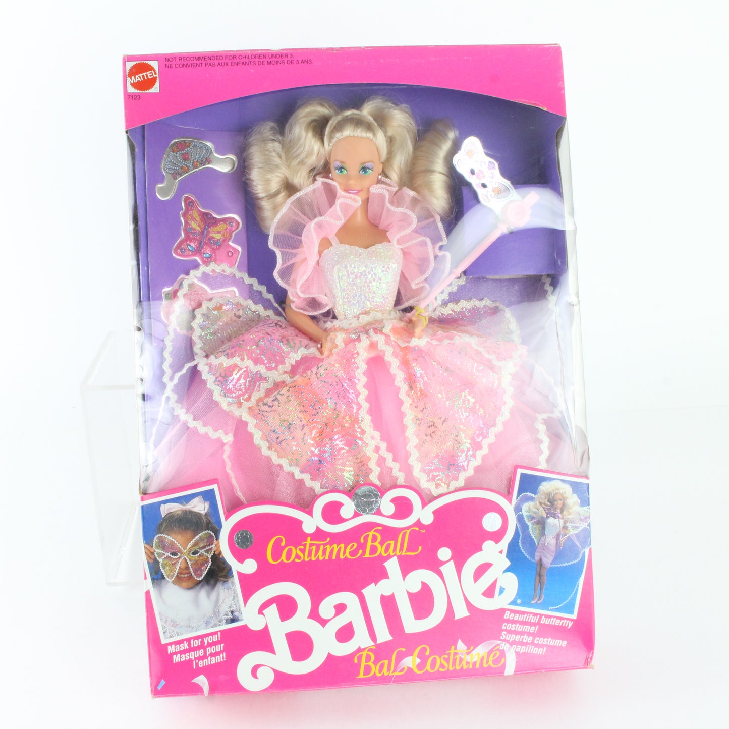Costume Ball Barbie Blonde W/ Pink Gown Mattel 7123 Canadian Release