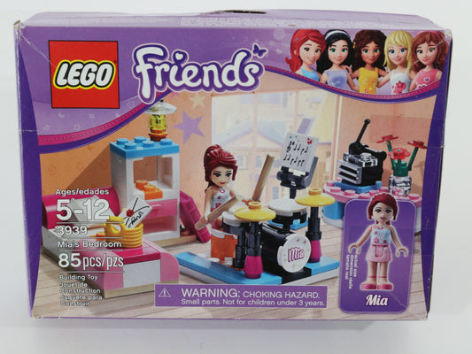 Lego Friends Mias Bedroom Partly Built Set 3939 W/ Box & Instructions