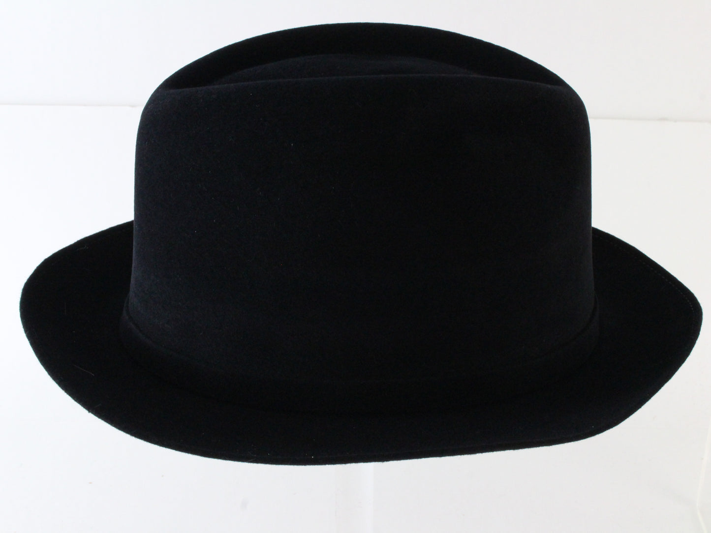 Dobbs Fifth Avenue Broadway Mens Black Felt Fedora W/ Feathers 7 1/2 60cm