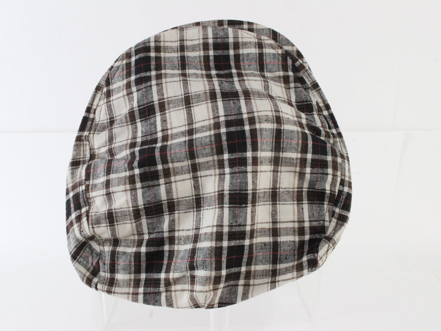 Lake of the Isles Mens Vintage Ivy Cap Mixed Newsboy Flat Hat PLAID Medium M