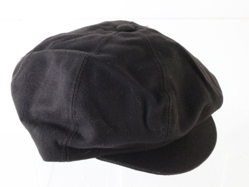 Borsalino Mens Brown Felt Ivy Cap SMALL Newsboy Style 8 Qtr Cap