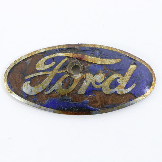 Ford Vintage Metal Car Emblem Badge Ross Ad Seal 2.25"