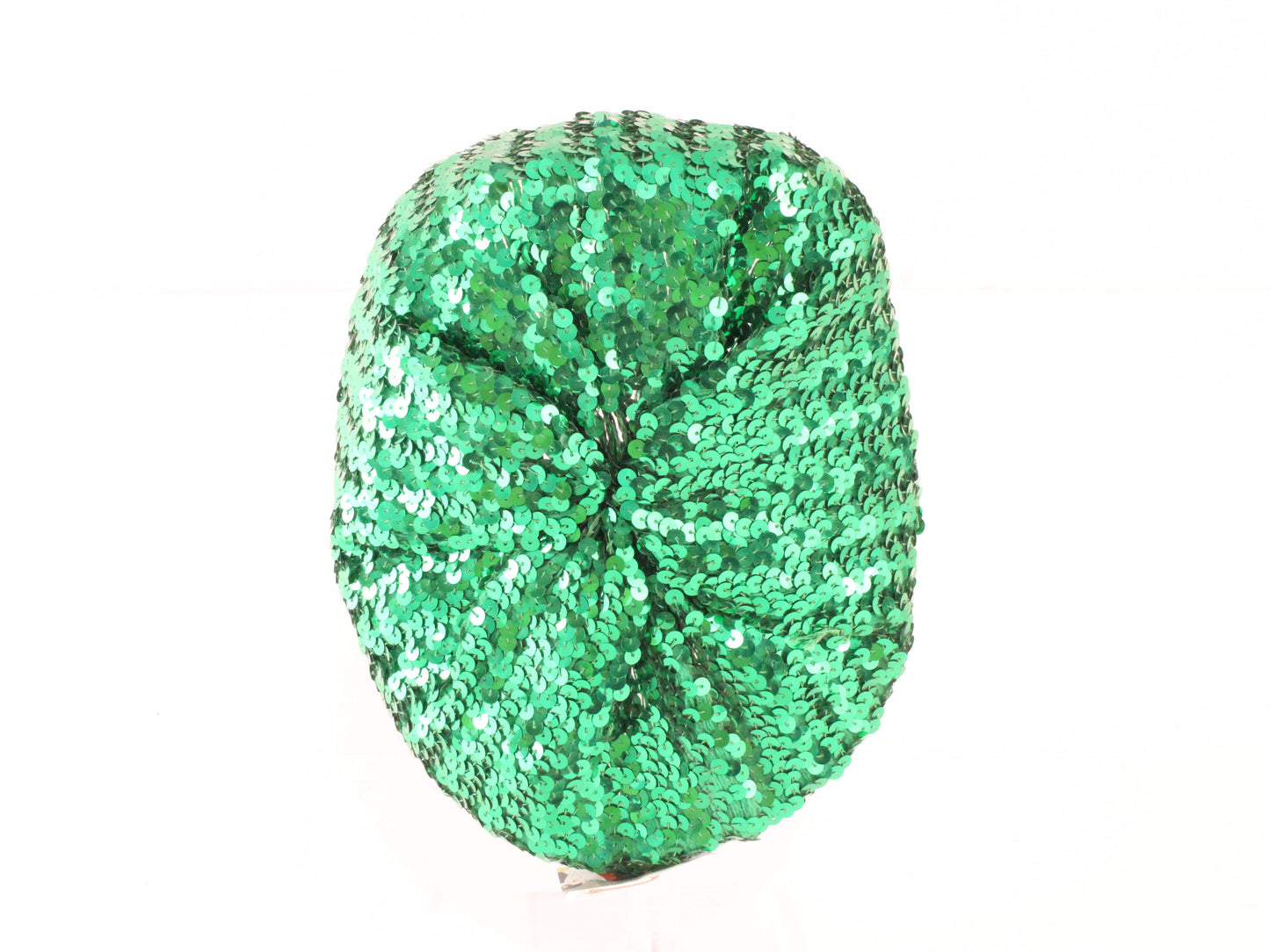 Ladies Boutique Elegant Green Sequin Dress Hat One Size