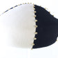 Mr John Classic Ladies Navy Blue and White Wool Felt Hat W/ Beads MULTIPLE SIZES