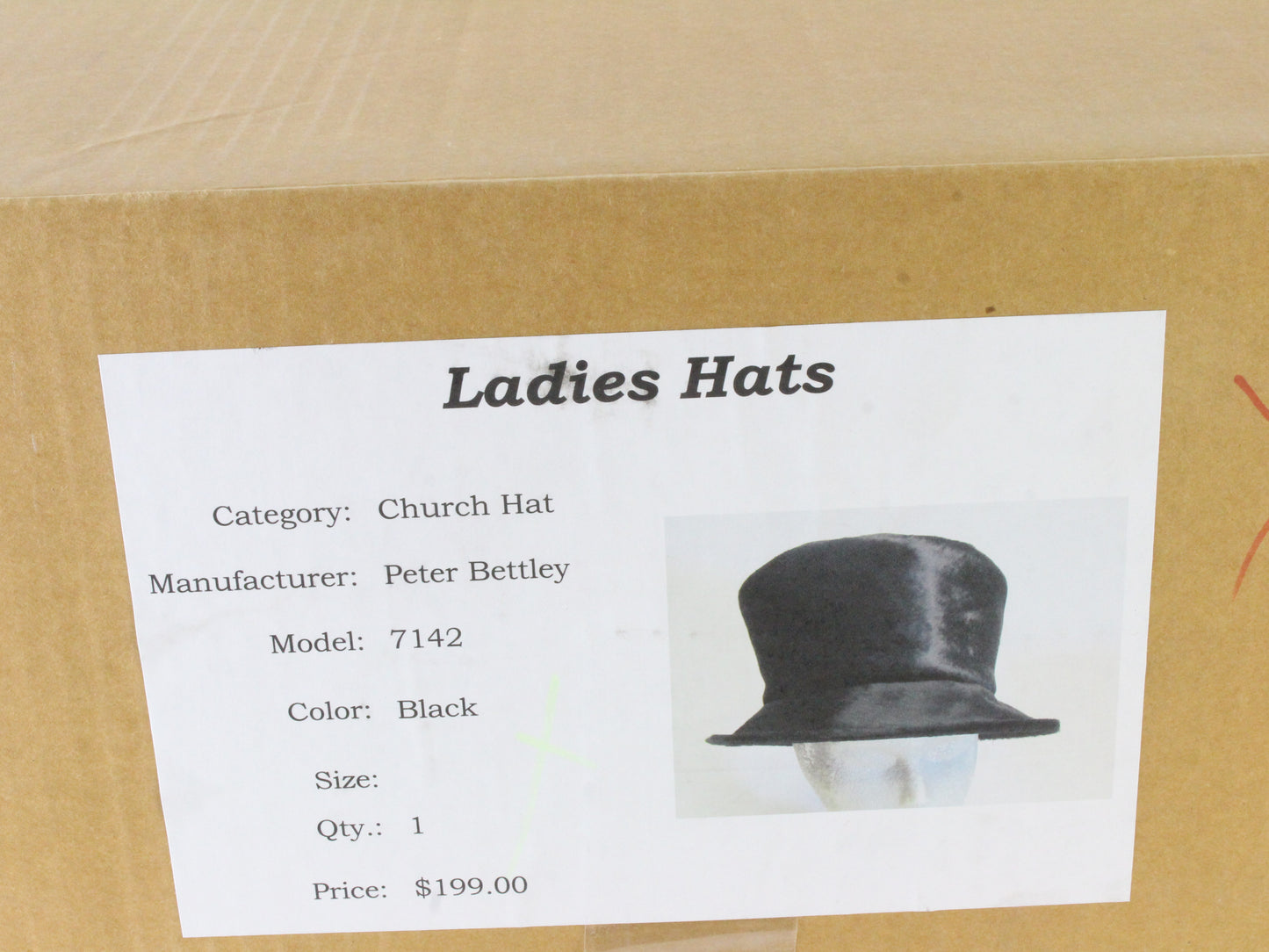 Peter Bettley London Ladies Boutique Black Acrylic/modacrylic Hat 7 56cm