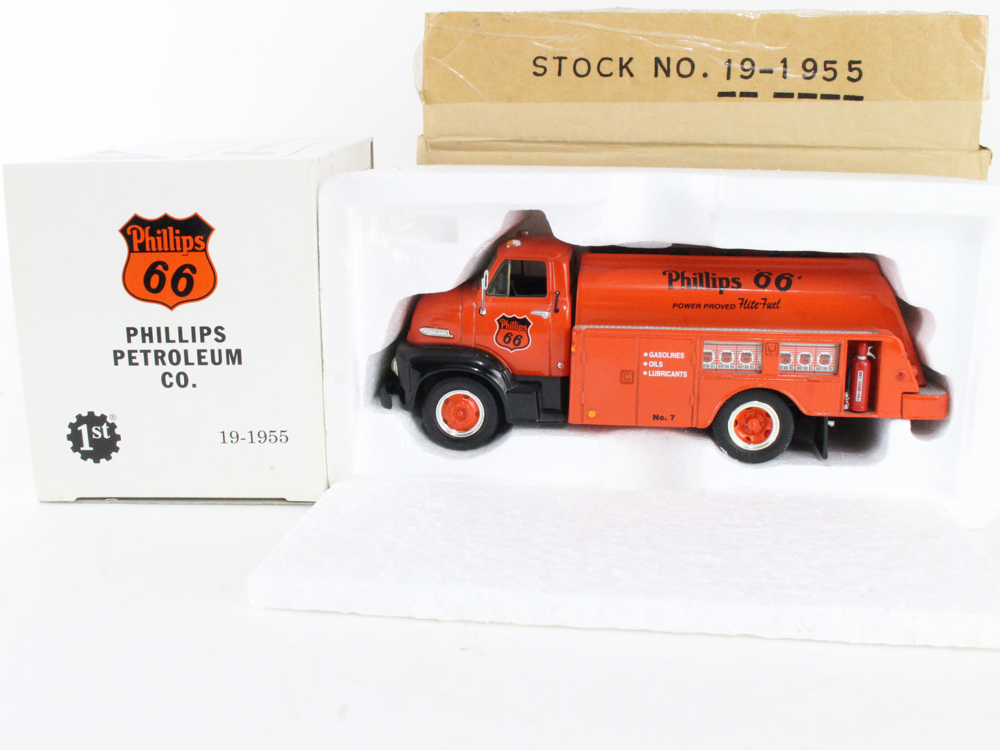 1953 Ford C-600 W/ Tanker Truck Body Phillips 66 First Gear 1:34 Model 19-1955