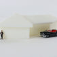Small 1950s-1970s Era House w/ Garage for HO 1:87 RESIN/HARD PLASTIC