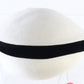 Frank Olive New York Ladies White and Black Felt Boutique Hat 7 56cm