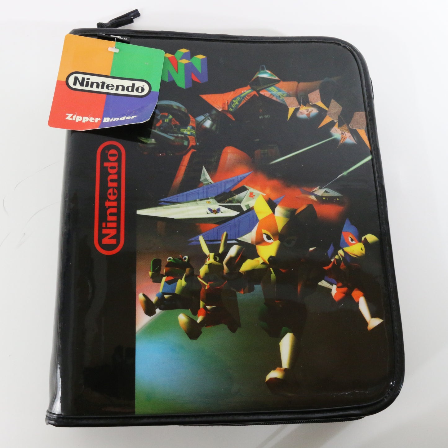 Star Fox 64 Zipper Binder Nintendo 64 Black 3 Ring W/ Tag Pentab 1999