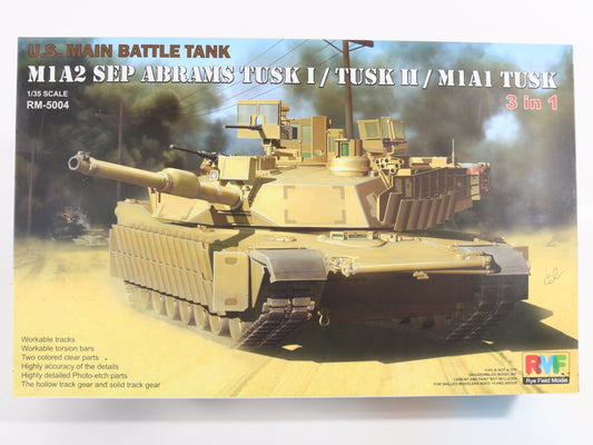 US Main Battle Tank M1a2 Sep Tusk I II Military Vehicle Kit RMF 1:35 Rm-5004