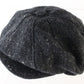 John Hanley & Co Ltd Mens Charcoal Gray Tweed Ivy Cap PURE WOOL MULTIPLE SIZES