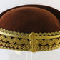 Sonni of California Ladies Brandy Brown Felt Hat W/ Gold Cord 6 7/8 55cm