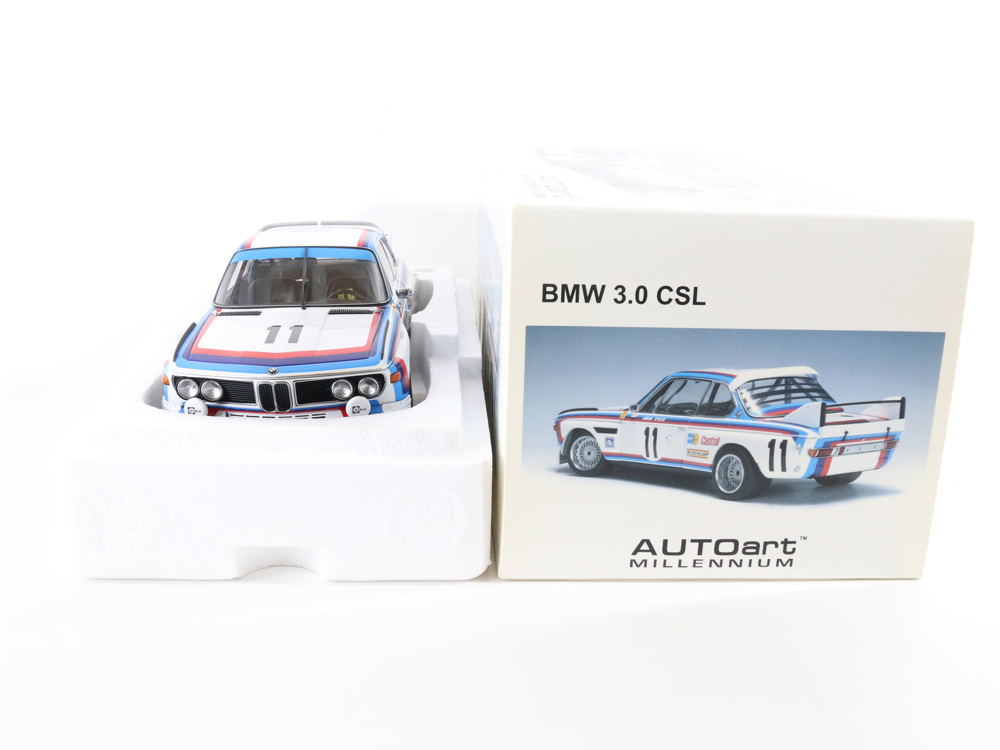 1973 BMW 3.0 CSi SPA Amon Stuck #11 Autoart Millennium 1:18 Model Car 87347