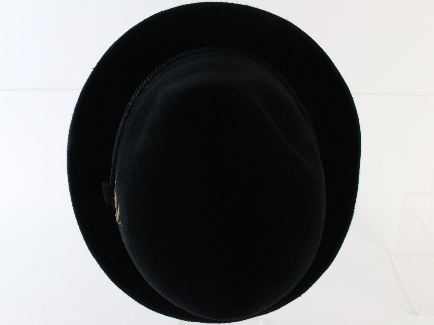 Dobbs Fifth Ave Hunter Mt Mens Black Felt Fedora W/ Feather MULTIPLE SIZES