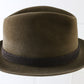 Dobbs Fifth Ave Hunter Mt Mens Brown Felt Fedora W/ Feather and Pin 7 3/8 59cm