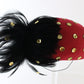 Sonni of California Ladies Fancy Red Felt Hat W/ Black Feathers 7 1/8 57cm