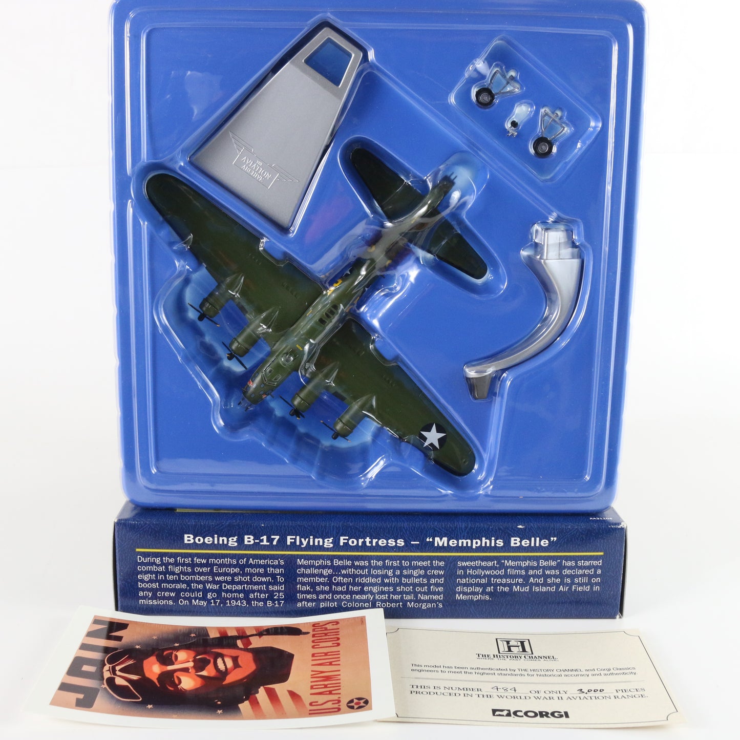 Boeing B-17 Flying Fortress Long Range Bomber Plane Aviation Corgi 1:144 Aa31104