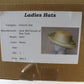 Jack Mcconnell Ladies Natural White Straw Like Hat W/ Pink and Green 7 1/8 57cm