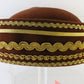 Sonni of California Ladies Brandy Brown Felt Hat W/ Gold Cord 6 7/8 55cm