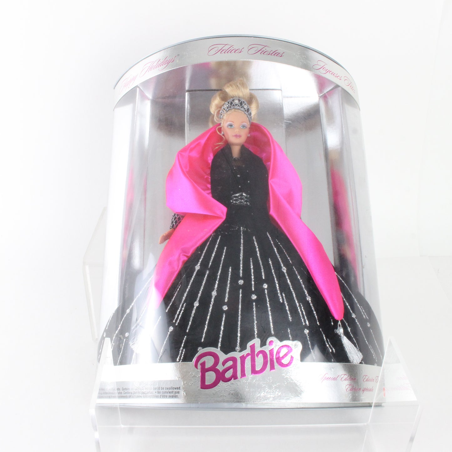 Happy Holidays Barbie Blonde W/ Black Gown 1998 Mattel 20200