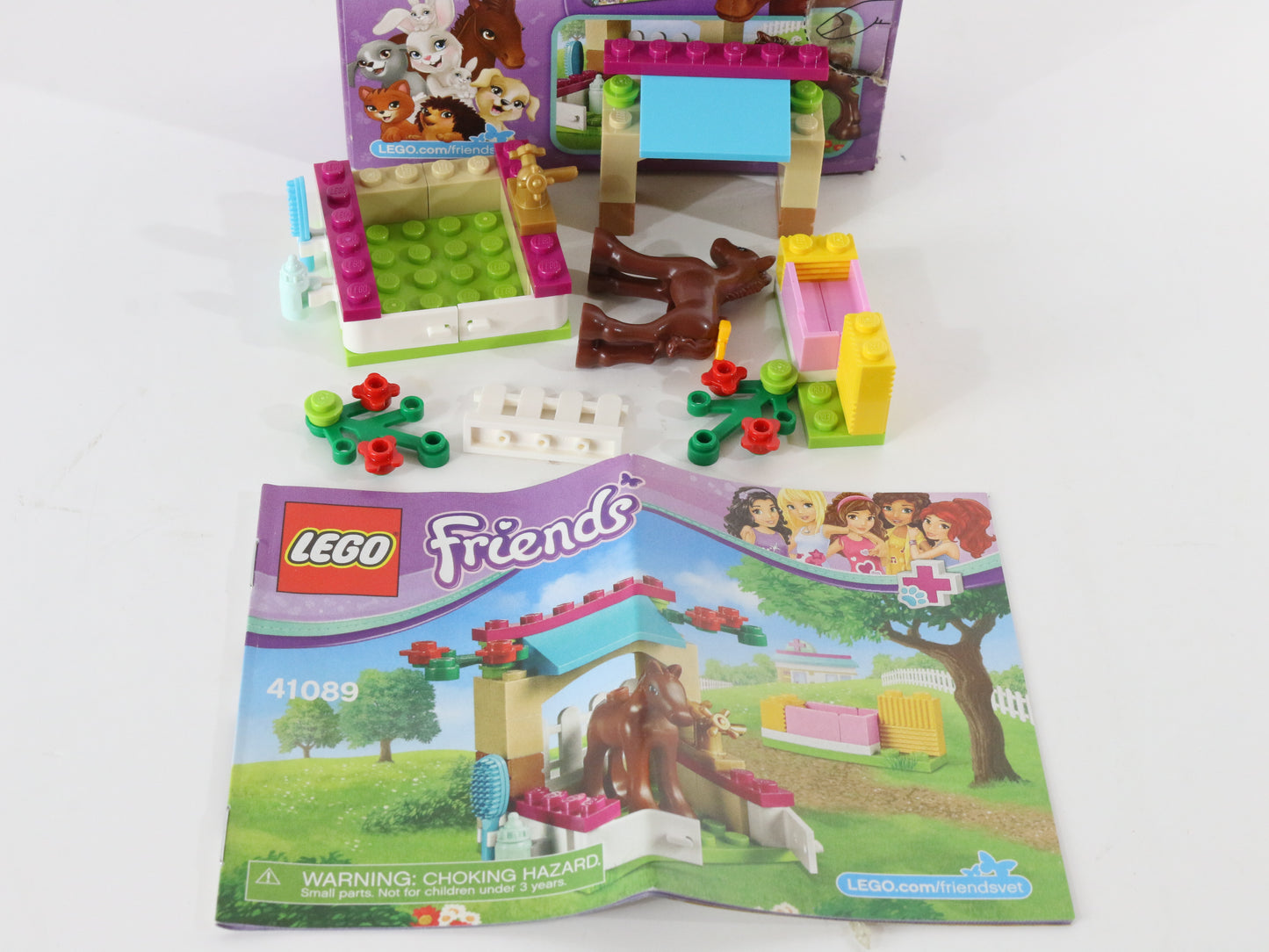 Lego Friends Little Foal Mostly Built Set 41089 W/ Box & Instructions