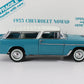 1955 Chevrolet Nomad Light Blue & White Danbury Mint 1:24 Model Car W/ Box