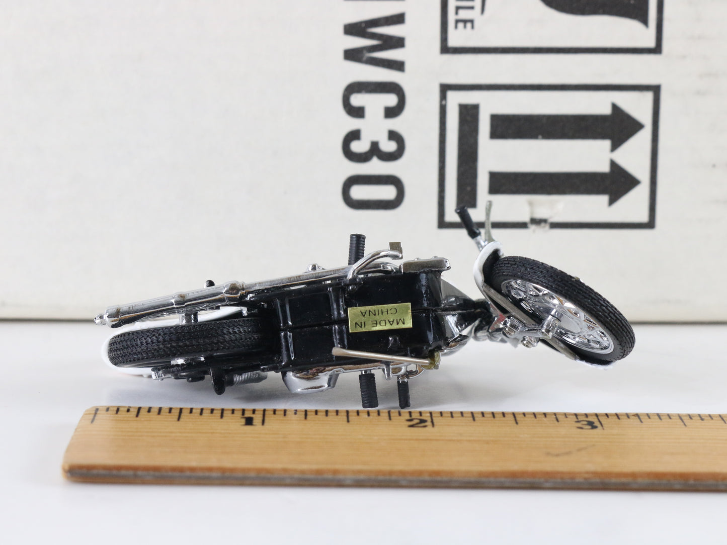 1971 Harley Davidson Super Glide Model Motorcycle Franklin Mint 1:24 B11wc30