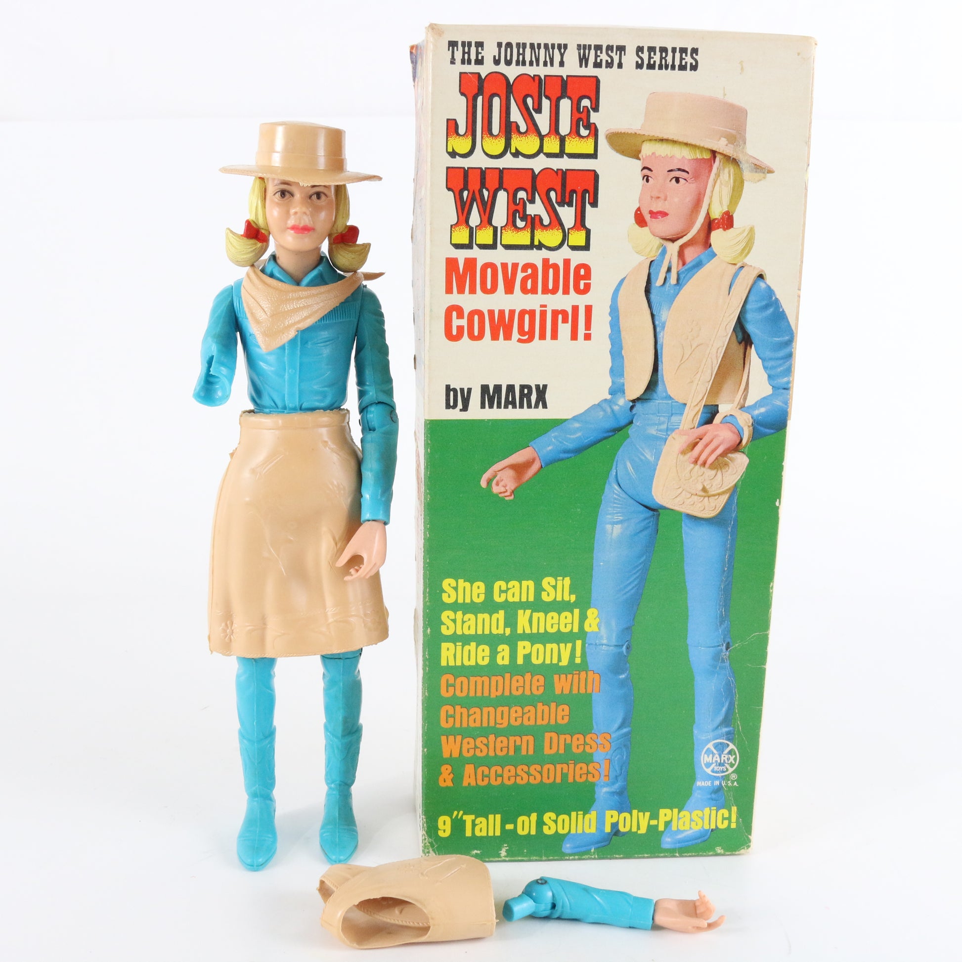 Vintage Marx Josie West Cowgirl Figure Johnny West Series